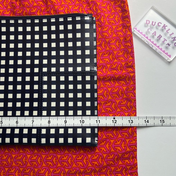 NEW Tory Burch Royal Navy Block T  Medium Travel Pouch - Picture 10 of 11